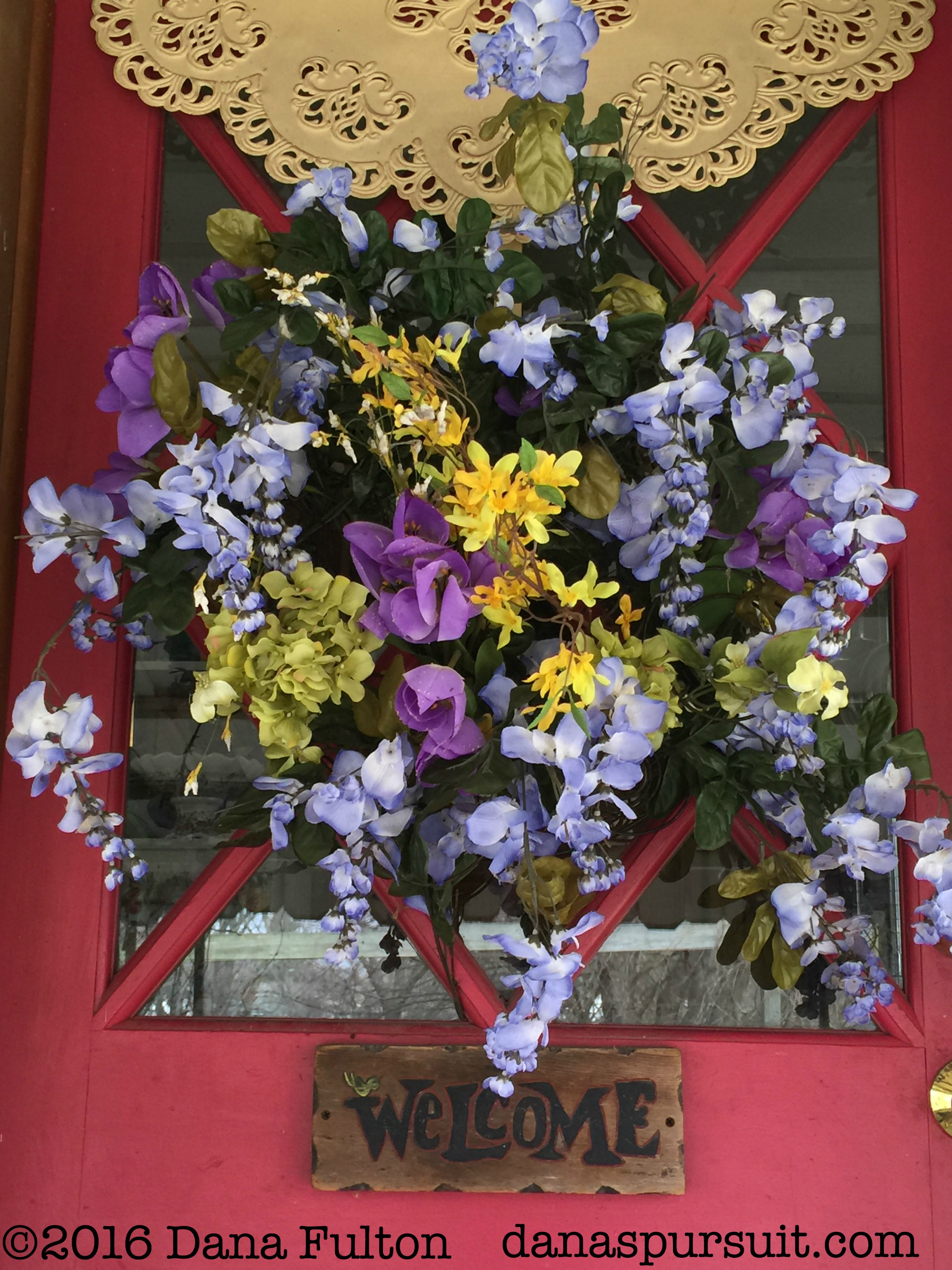 Spring Wreath Finished Door Hanging